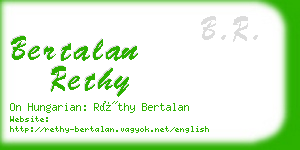 bertalan rethy business card